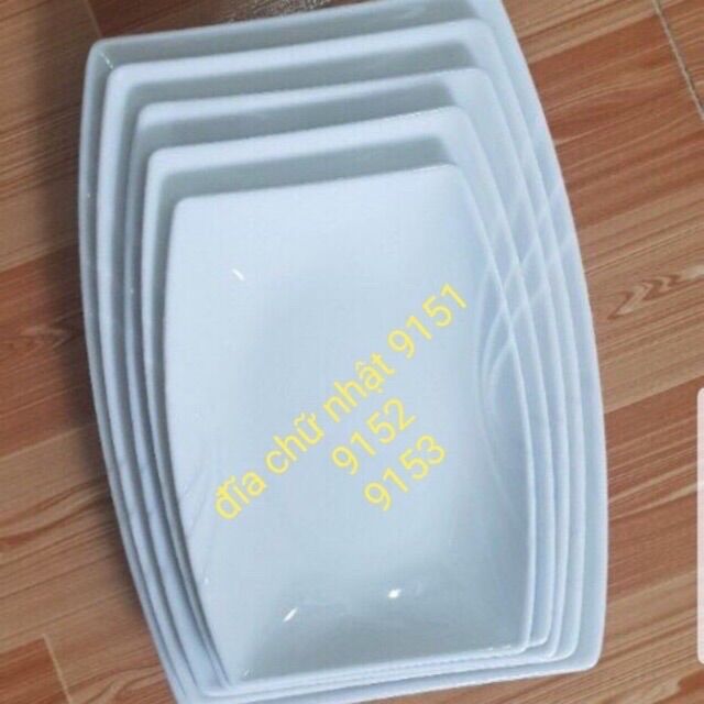 Đĩa phíp hình chữ nhật trắng