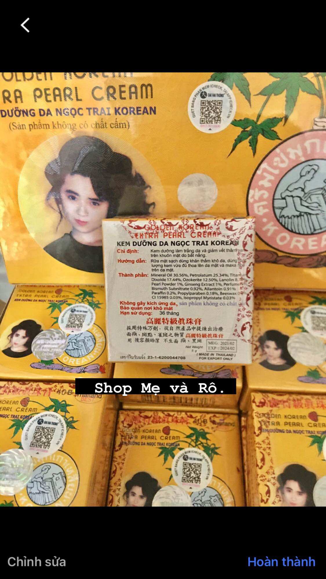 Sỉ 1 lố 12 hủ kem sâm vàng