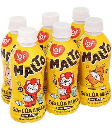 Thùng 24 chai 340ml Sữa chua MALTO vị nguyên bản