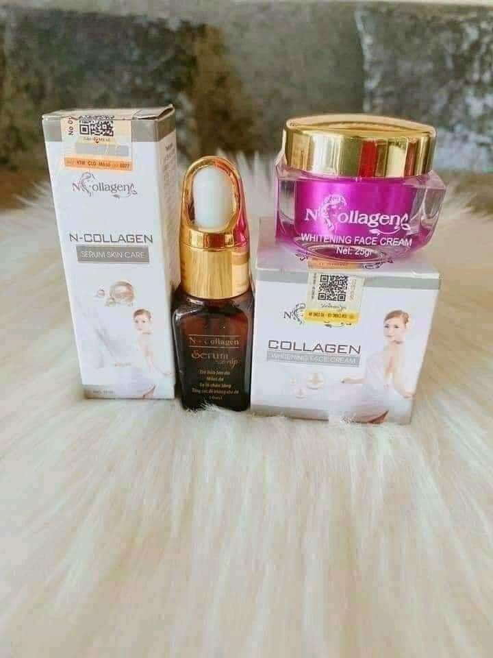 Combo kem face +SERUM giảm mụn ncollagen