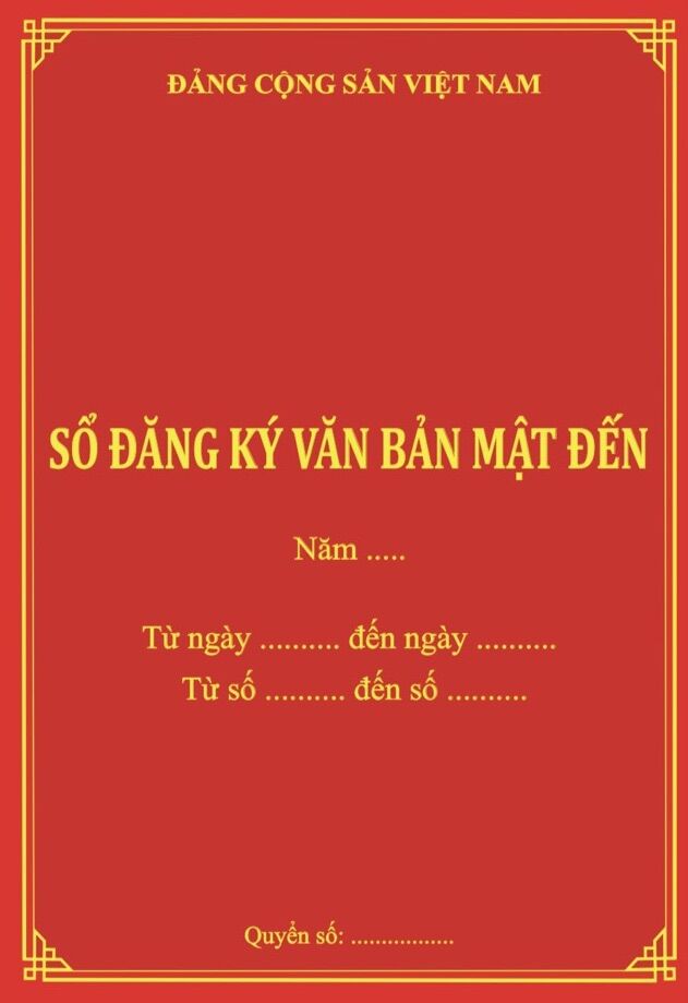 Sổ đăng ký văn bản mật đến