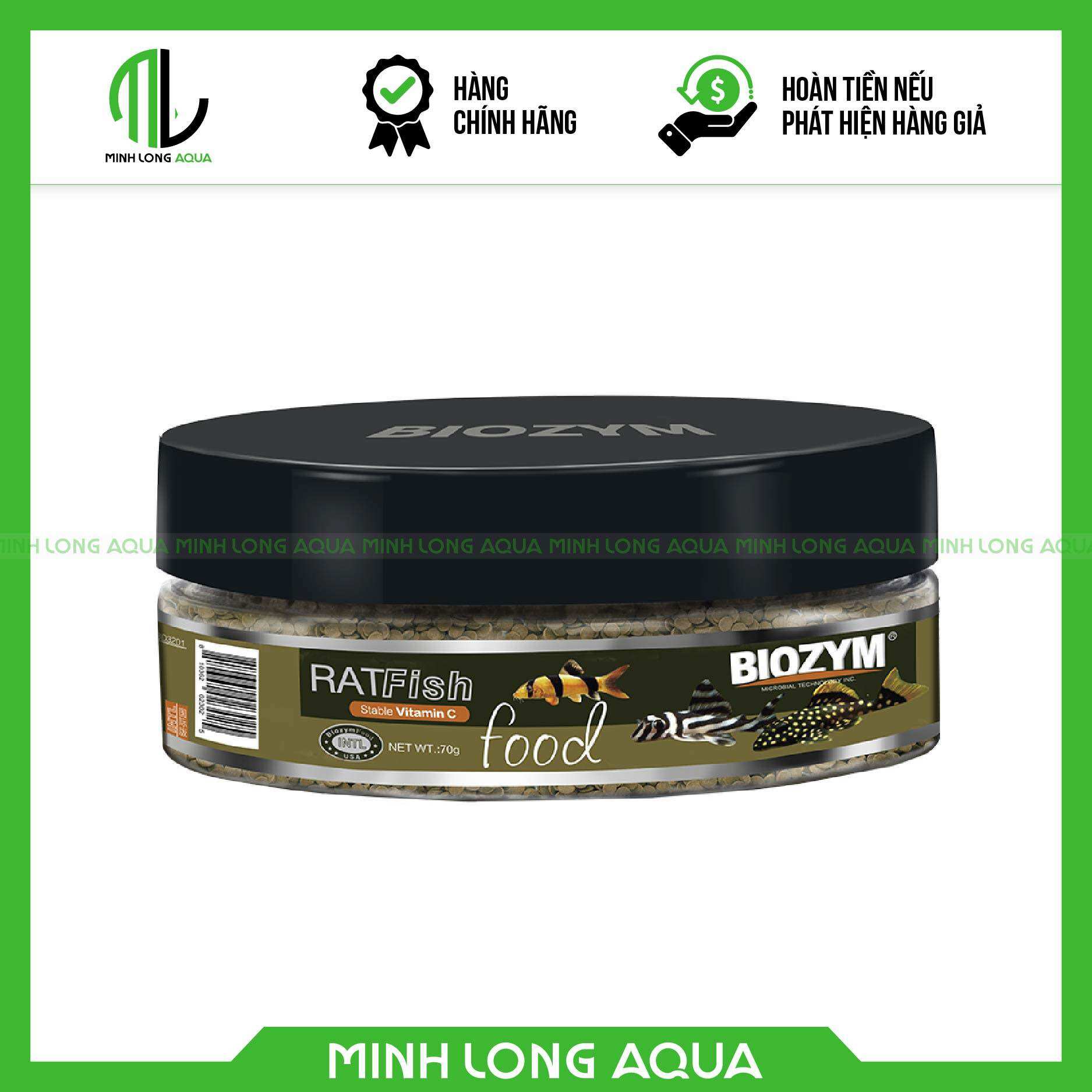 Thức ăn cá cảnh Biozym Ratfish cao cấp cho cá Chuột, cá Pleco
