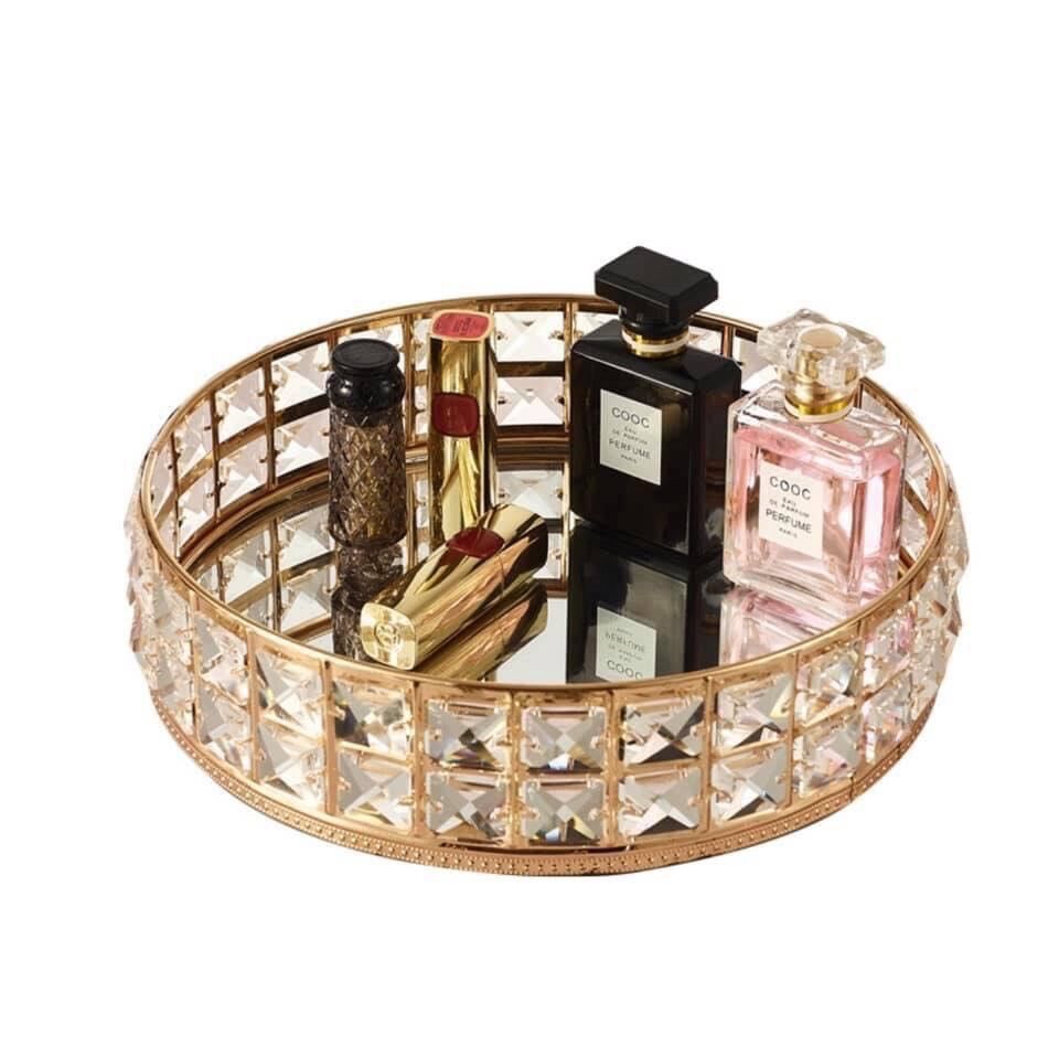 Khay đựng nước hoa viền gold
