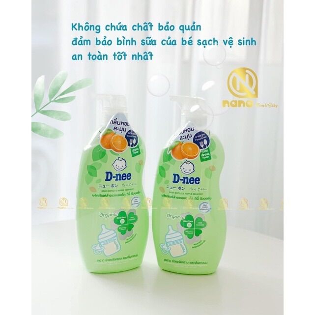 [HCM] Nước rửa bình sữa túi Dnee 600ml (Thái Lan)