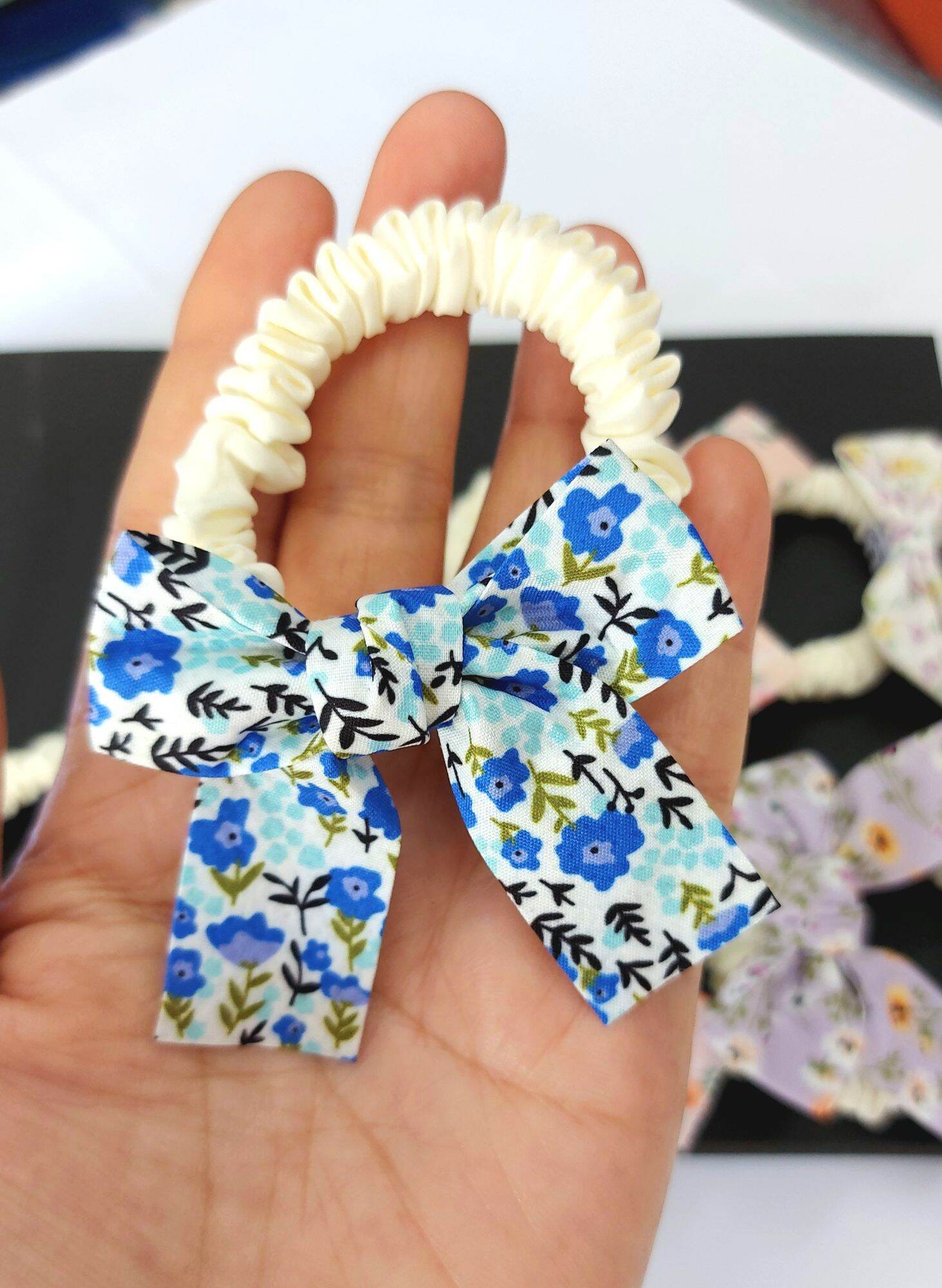 (GIÁ SỈ) Combo 10 Cái Cột Tóc Nơ Vải Siêu Xinh