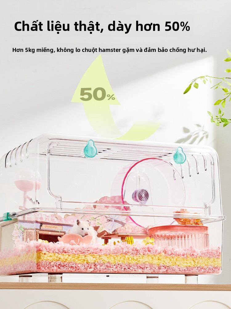 yee | Extra Large Acrylic Transparent Hamster Cage for Golden Hamsters