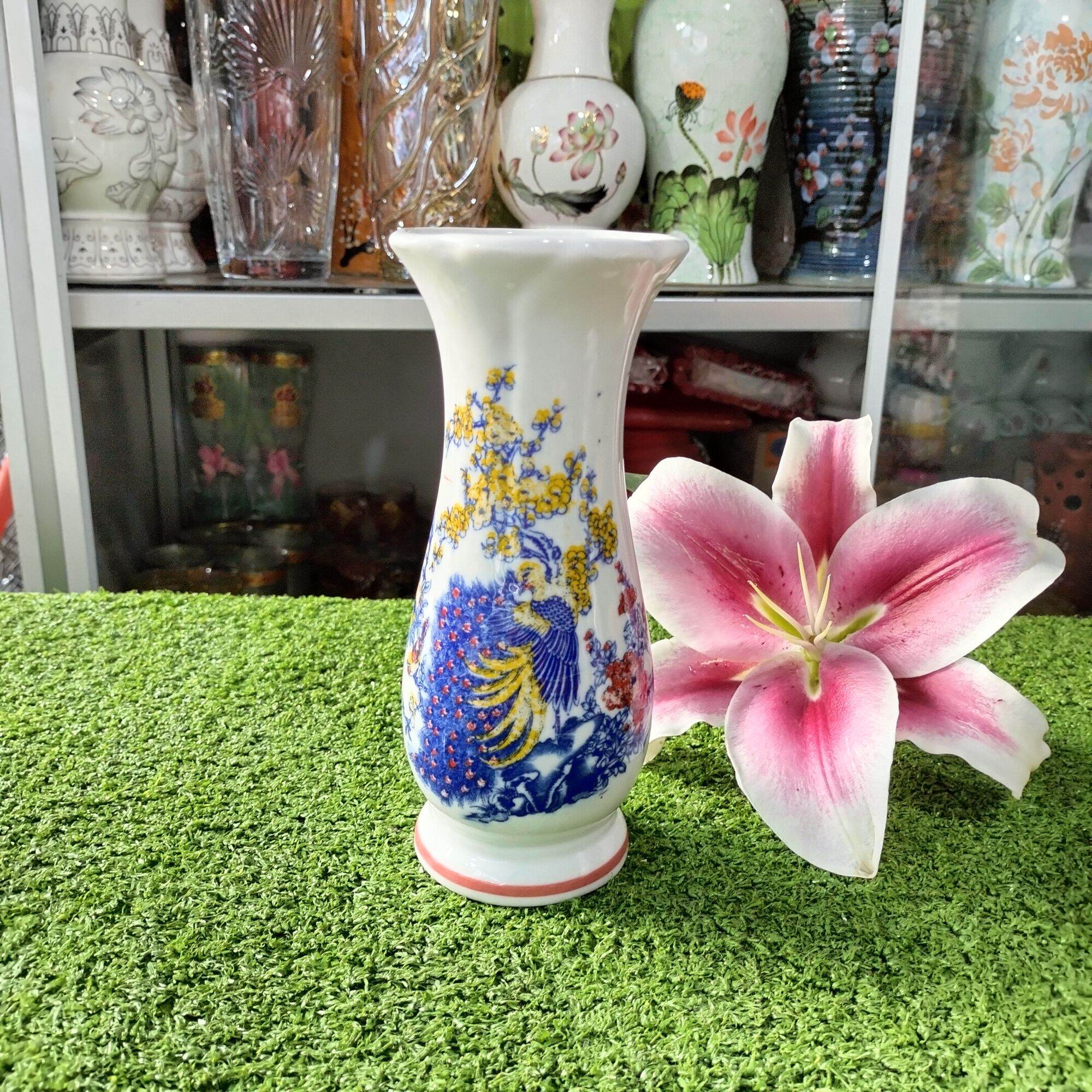 Bình cắm hoa thờ cúng/Lọ hoa họa tiết ngũ sắc nhiều size
