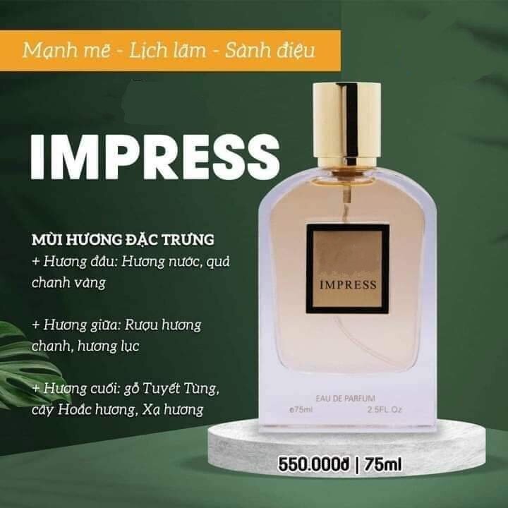 Nước Hoa Nam Charme Impress 75ml