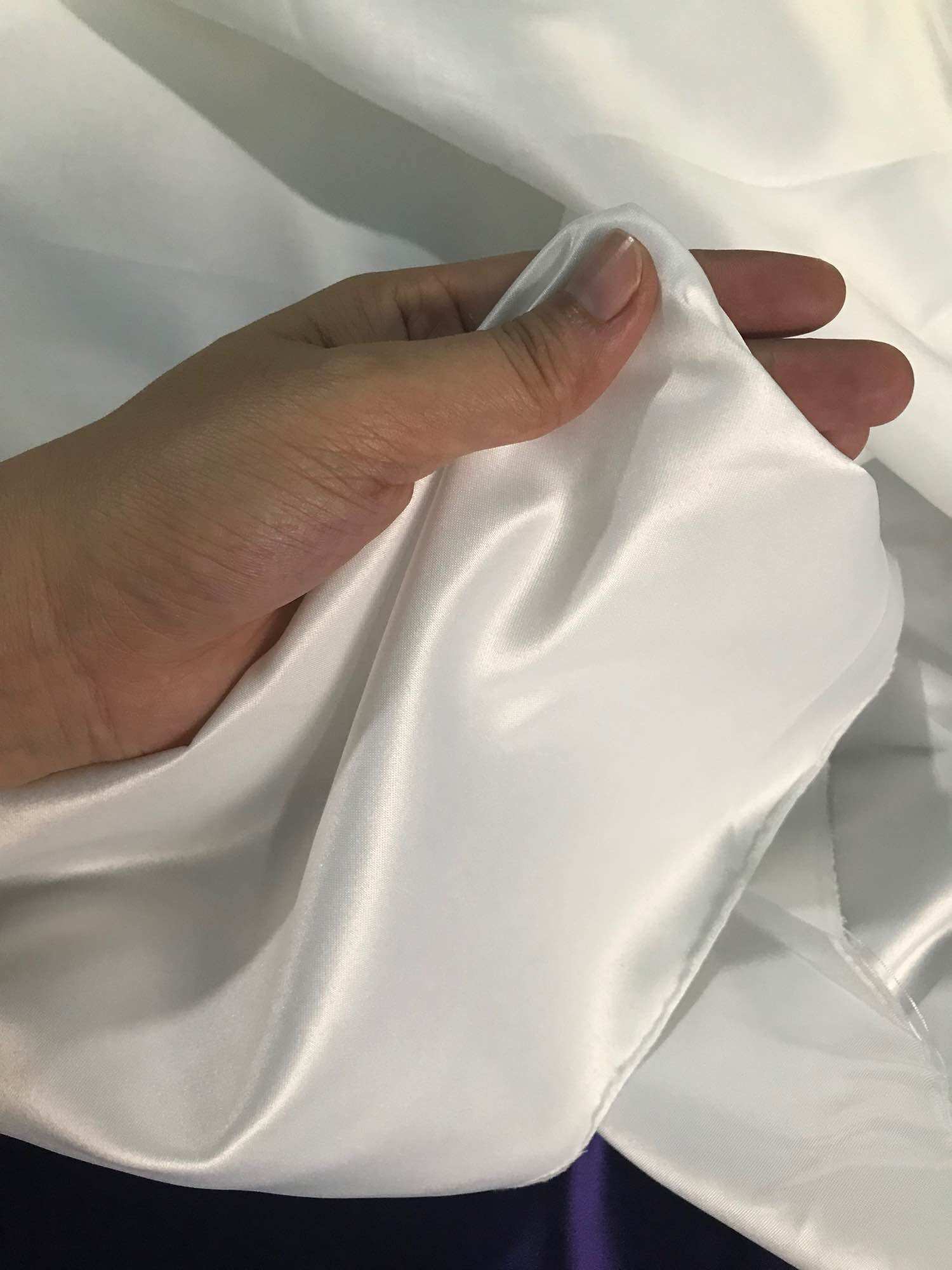 Vải Phi Mờ màu Trắng Gạo