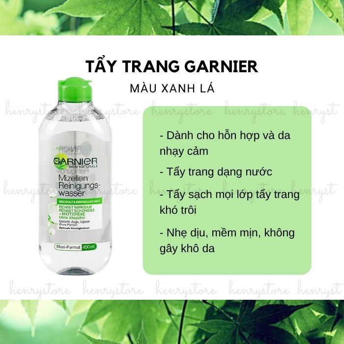 TẨY TRANG GANIER MICELLAR WATER 400ML