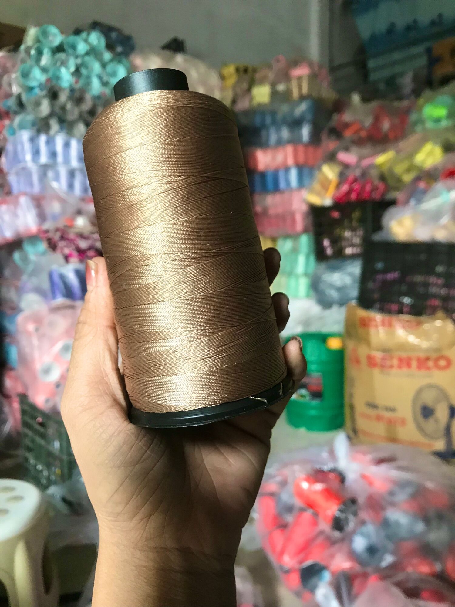 set 2 cuộn Chỉ dù nylon polyester 210D/3 ( 0,2mm) mỗi cuộn dài 2000m