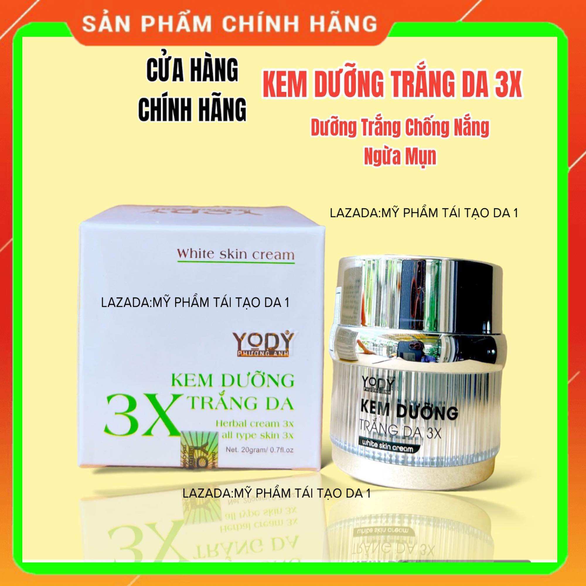 Kem face 3x yody white phương anh - kem dưỡng trắng da ban ngày mẫu mới 2023