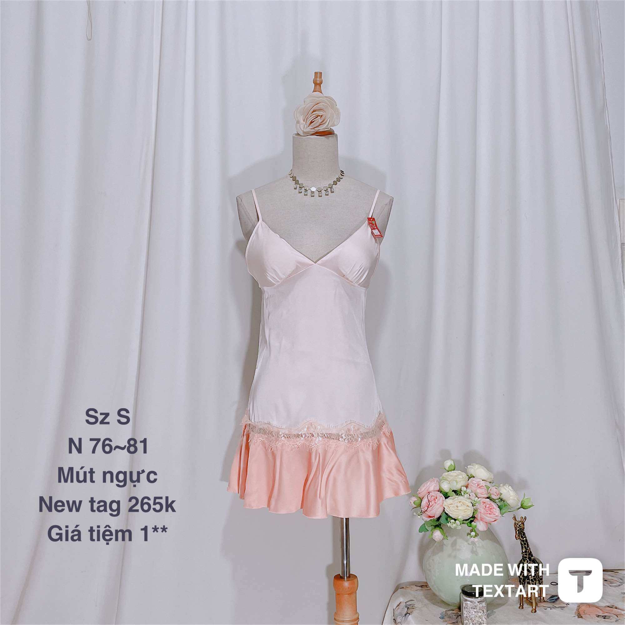 Váy ngủ lụa ren ngọt ngào xinh xắn