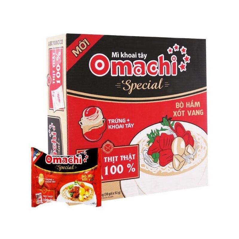 Thùng mì Omachi special bò hầm xốt vang