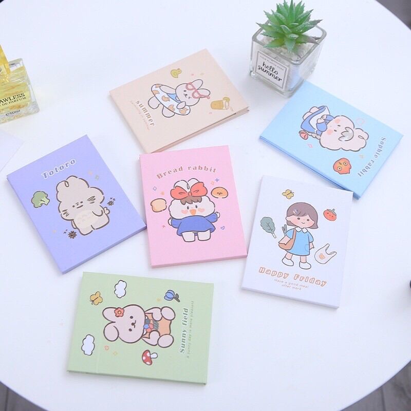 GƯƠNG TRANG ĐIỂM BÌA CỨNG ĐỂ BÀN CÓ THỂ GẤP GỌN/ NHIỀU HÌNH THÚ DỄ THƯƠNG