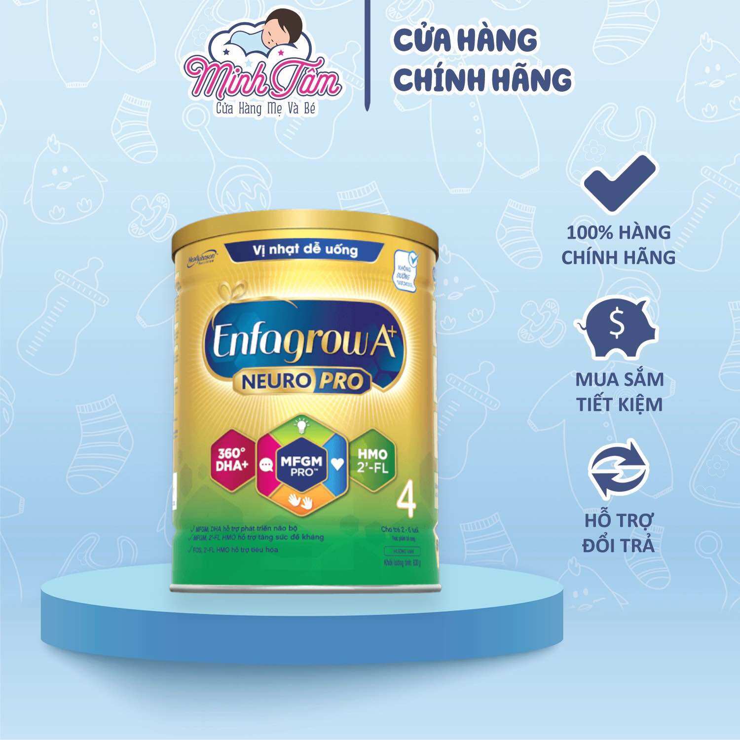 Sữa bột Enfagrow A+ số 4 830g (2-6 tuổi) 2Flex