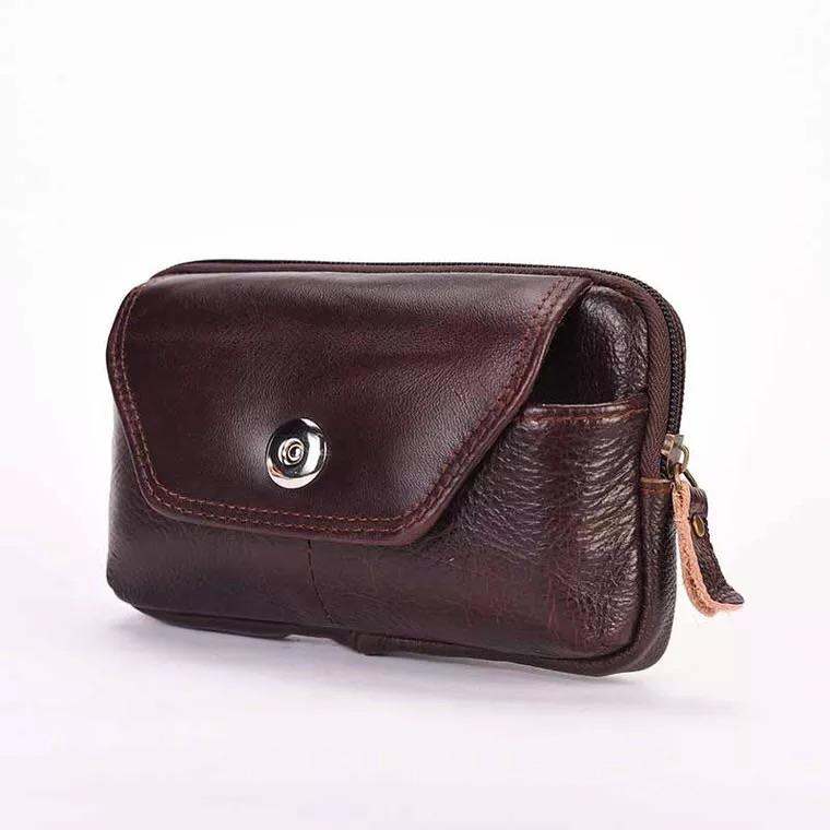 Túi đeo thắt lưng đựng điện thoại da thật TM10