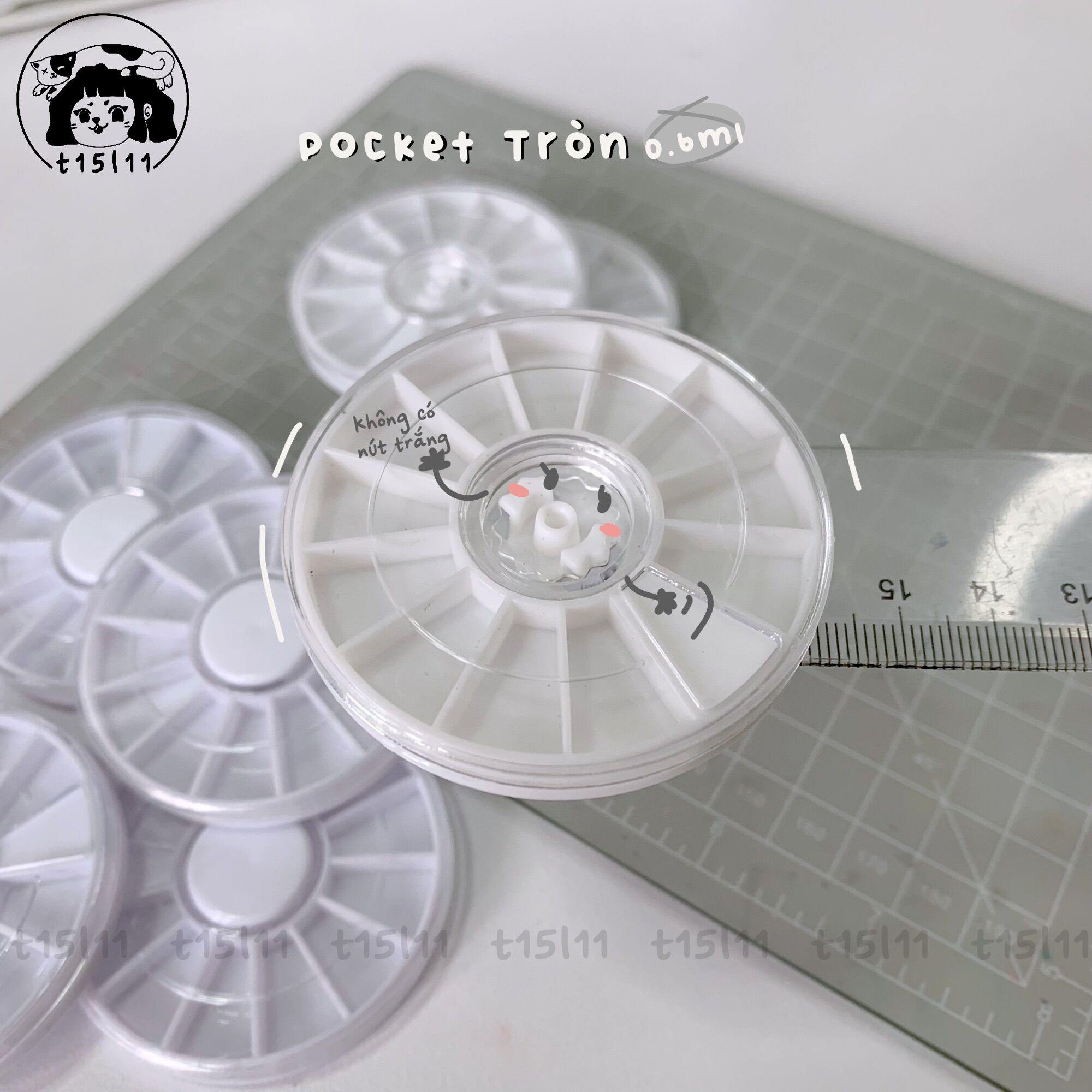 [t15l11] Pocket Tròn chiết màu 0.6ml
