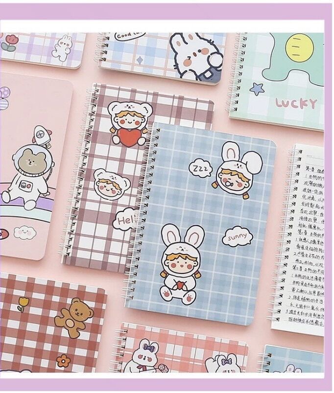 Sổ lò xo a5 - 140x207mm - sổ tay dễ thương kẻ ngang - ngẫu nhiên