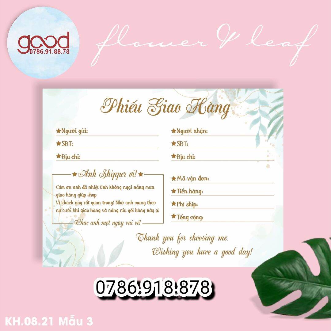 Combo 50 Phiếu Ship xinh xắn