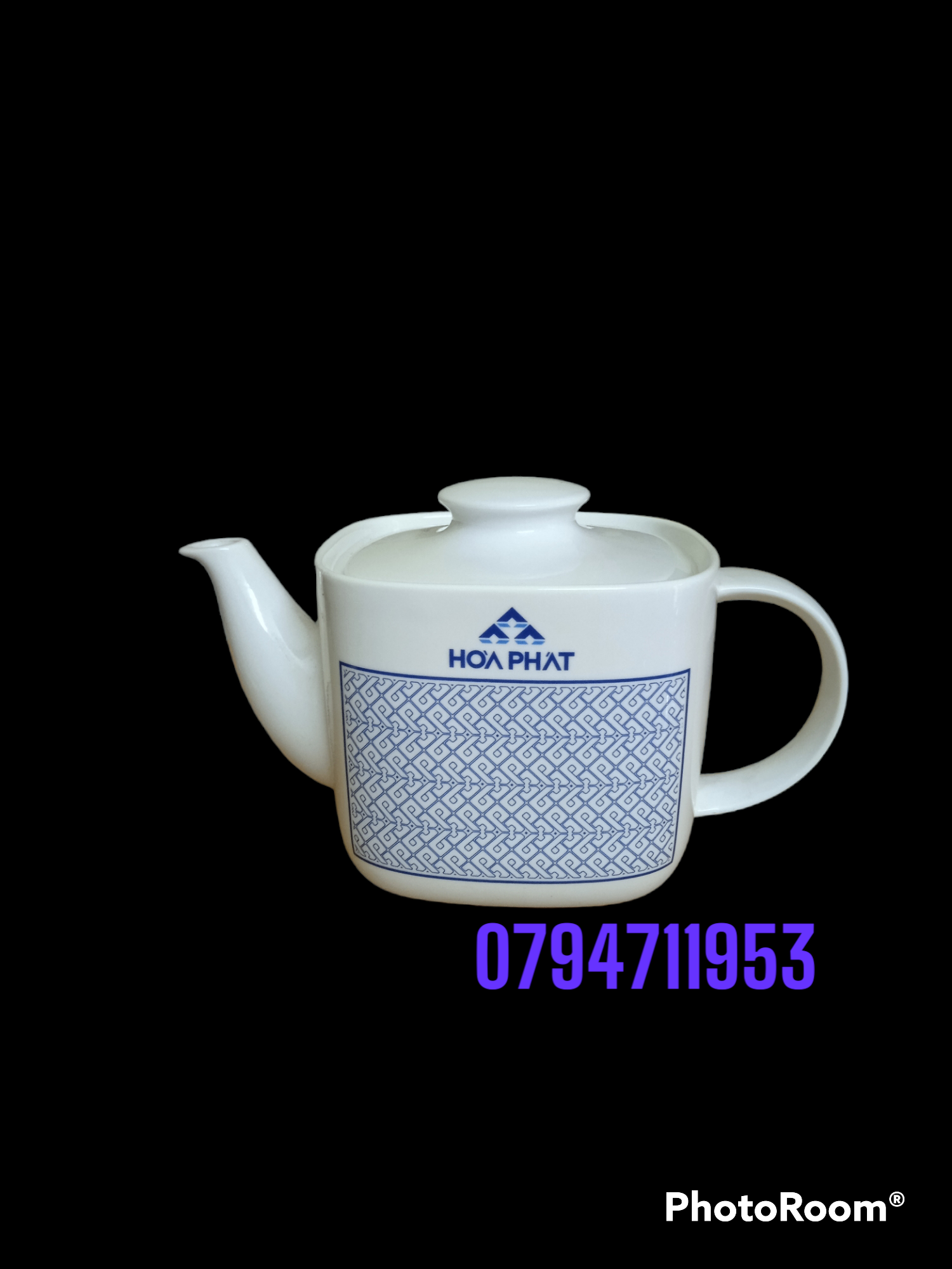 Bình trà Vuông 1.25 lít - gốm sứ Minh Long