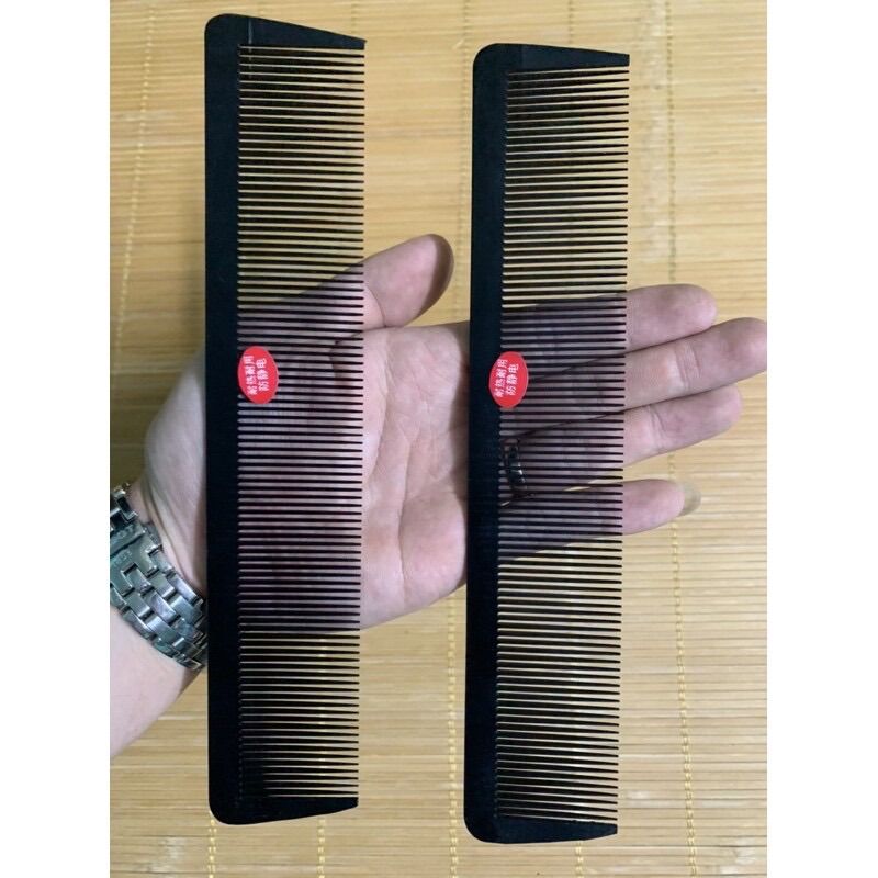 Lược cắt tóc mỏng bản lược cực mỏng, răng đều nhau lược dài 20cm dùng trong salon baber lược bám tóc
