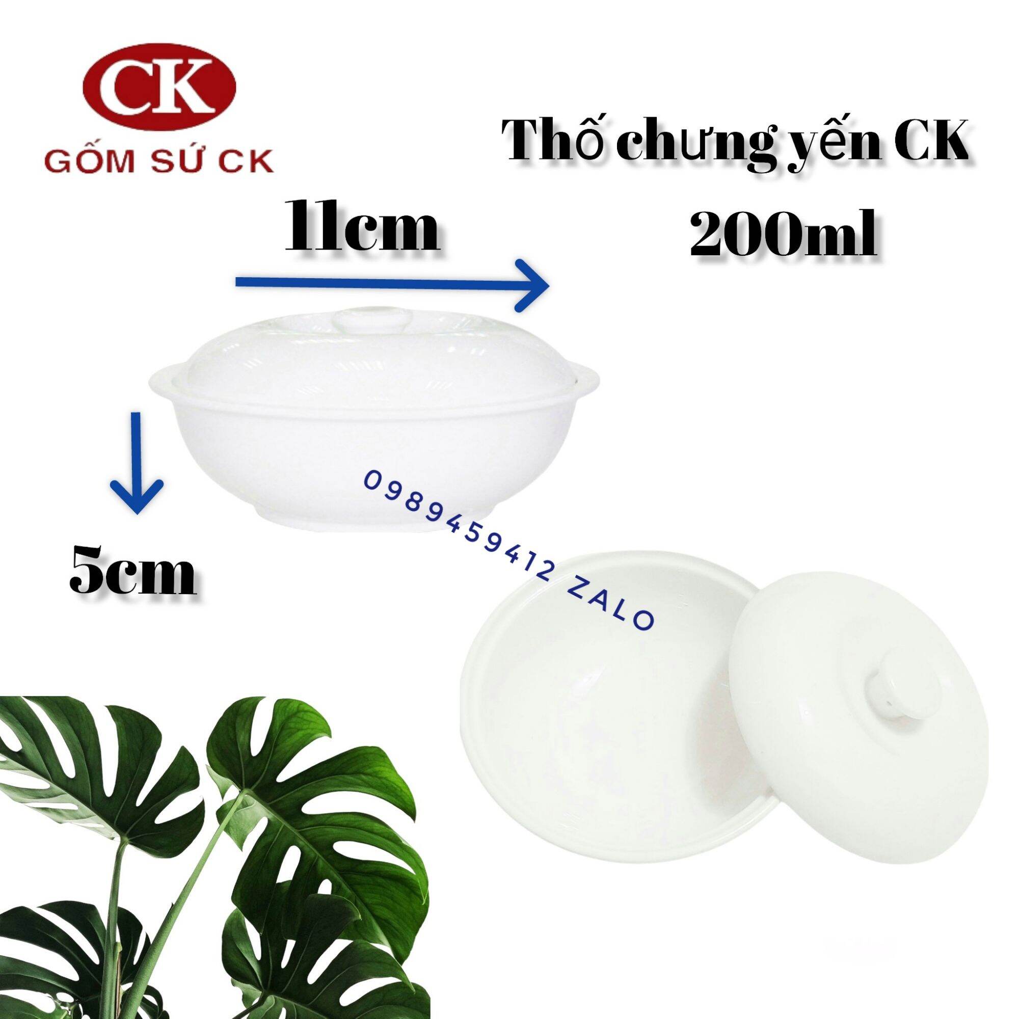 Thố chưng yến, chén súp hàng gốm sứ CK cao cấp