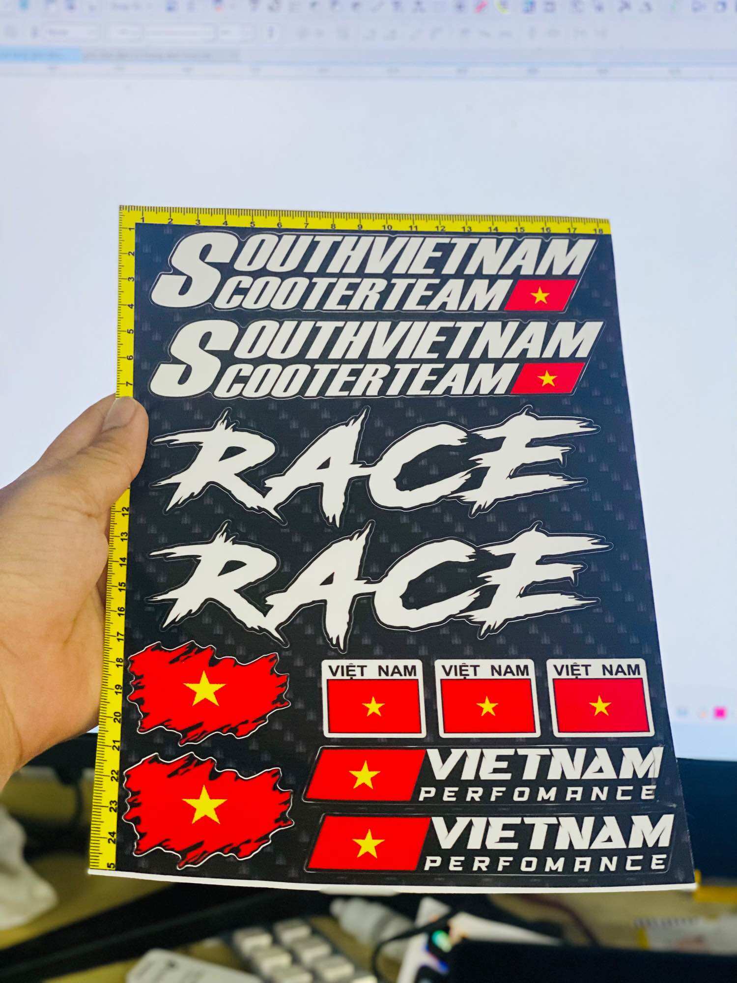 Set tem south viet nam và lá cờ