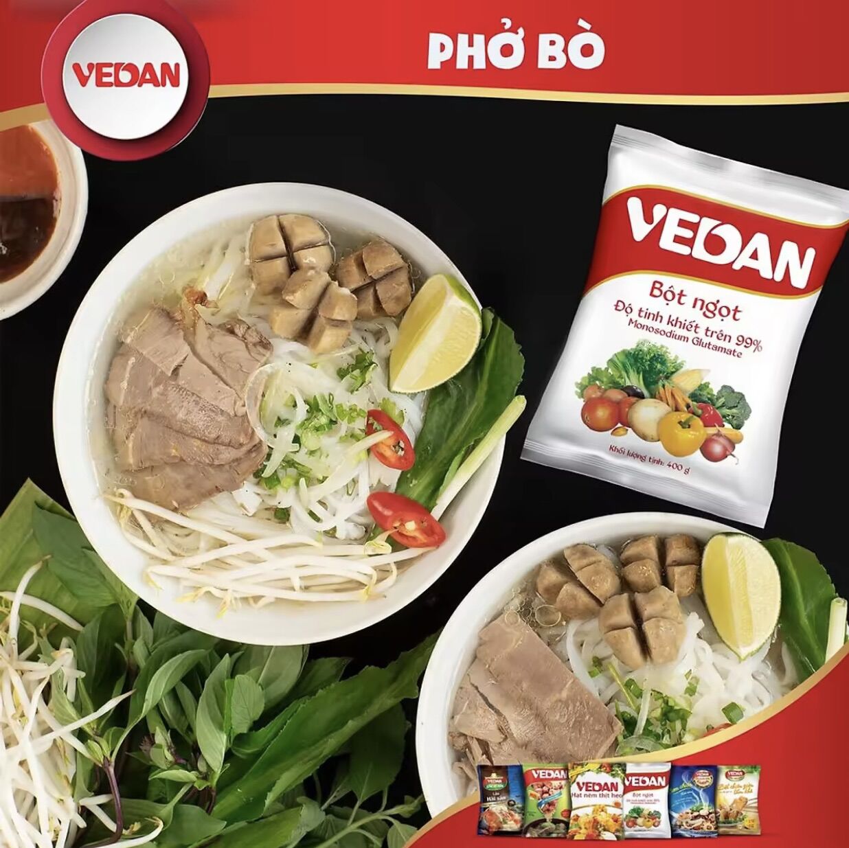 Bột ngọt Vedan hạt lớn gói 1kg