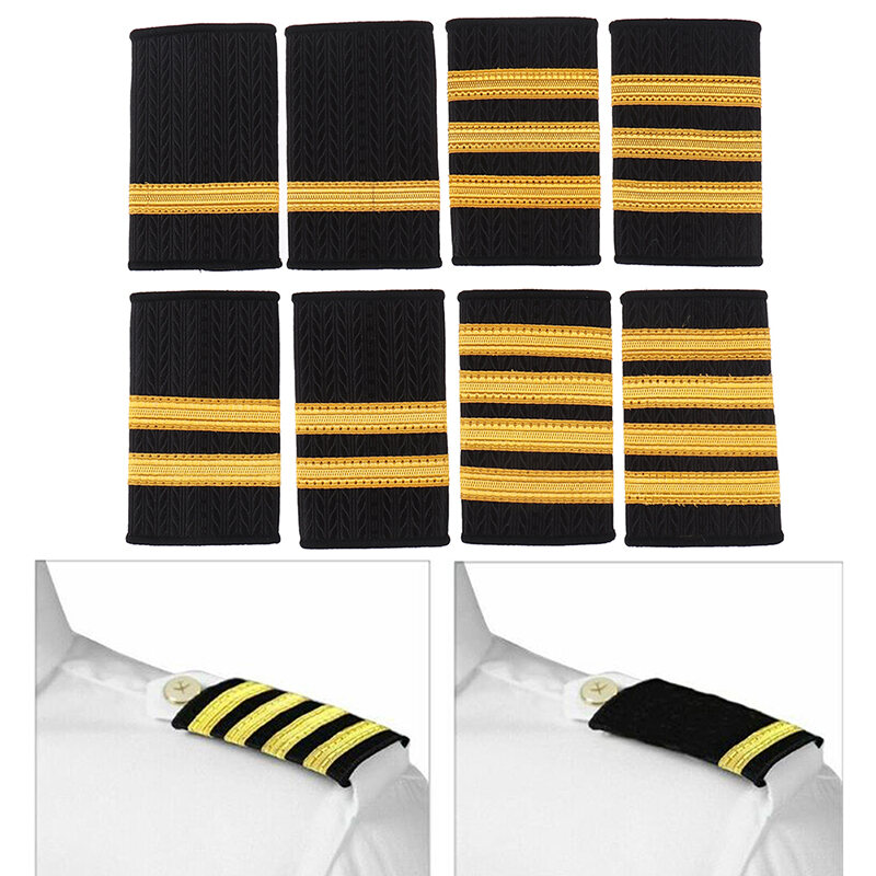 Phi Công Chuyên Nghiệp Đồng Nhất Epaulettes 1 Nhung Thủ Công Đeo Vai Phù Hiệu Tự Làm Phụ Kiện Cho Áo Sơ Mi Thanh Đồng Phục Quần Áo Trang Trí