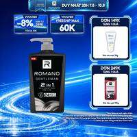 Tắm gội 2 trong 1 Romano 2in1 Gentleman 650g/chai