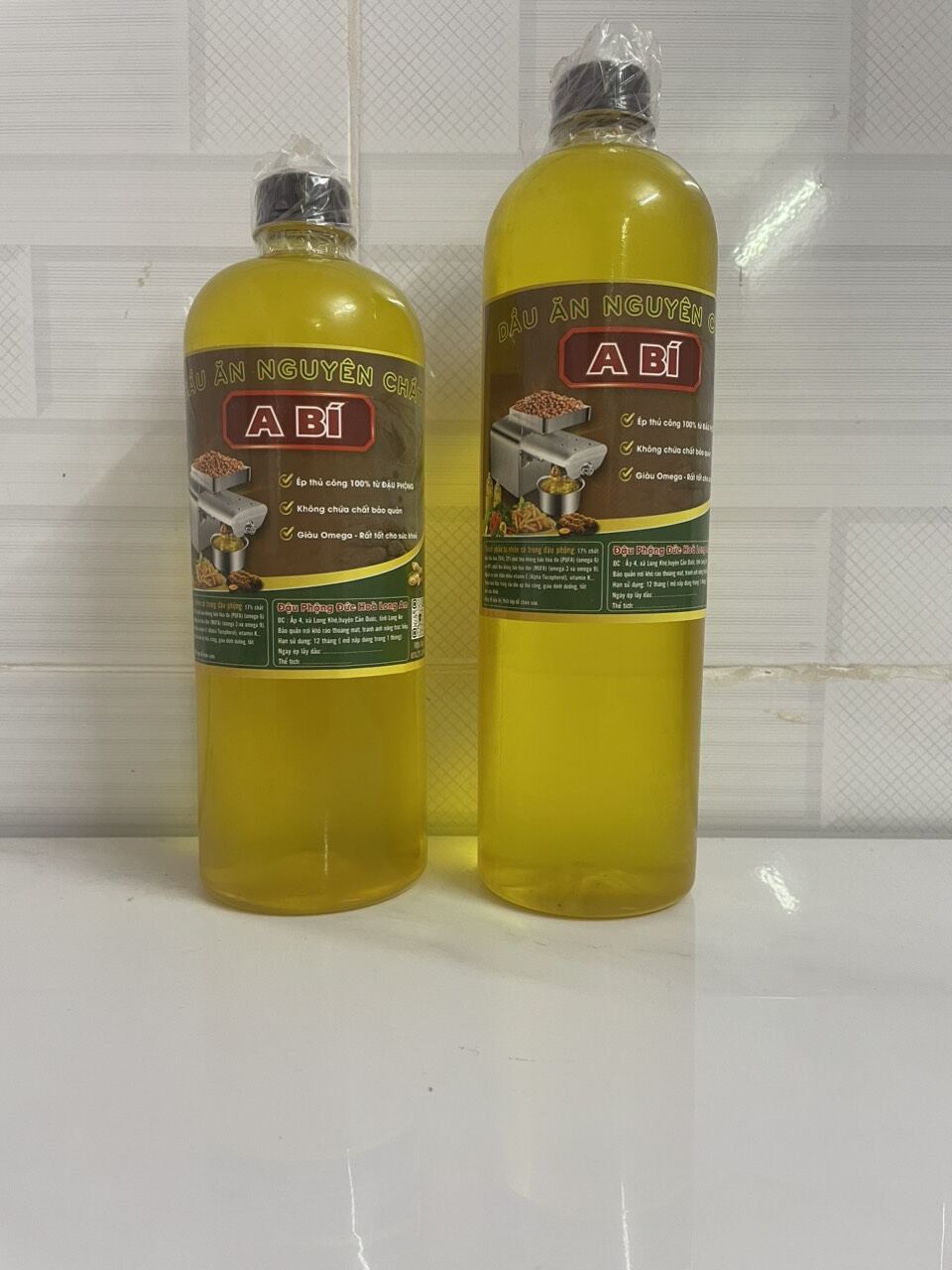 Dầu đậu phộng nguyên chất A Bí (500ml)