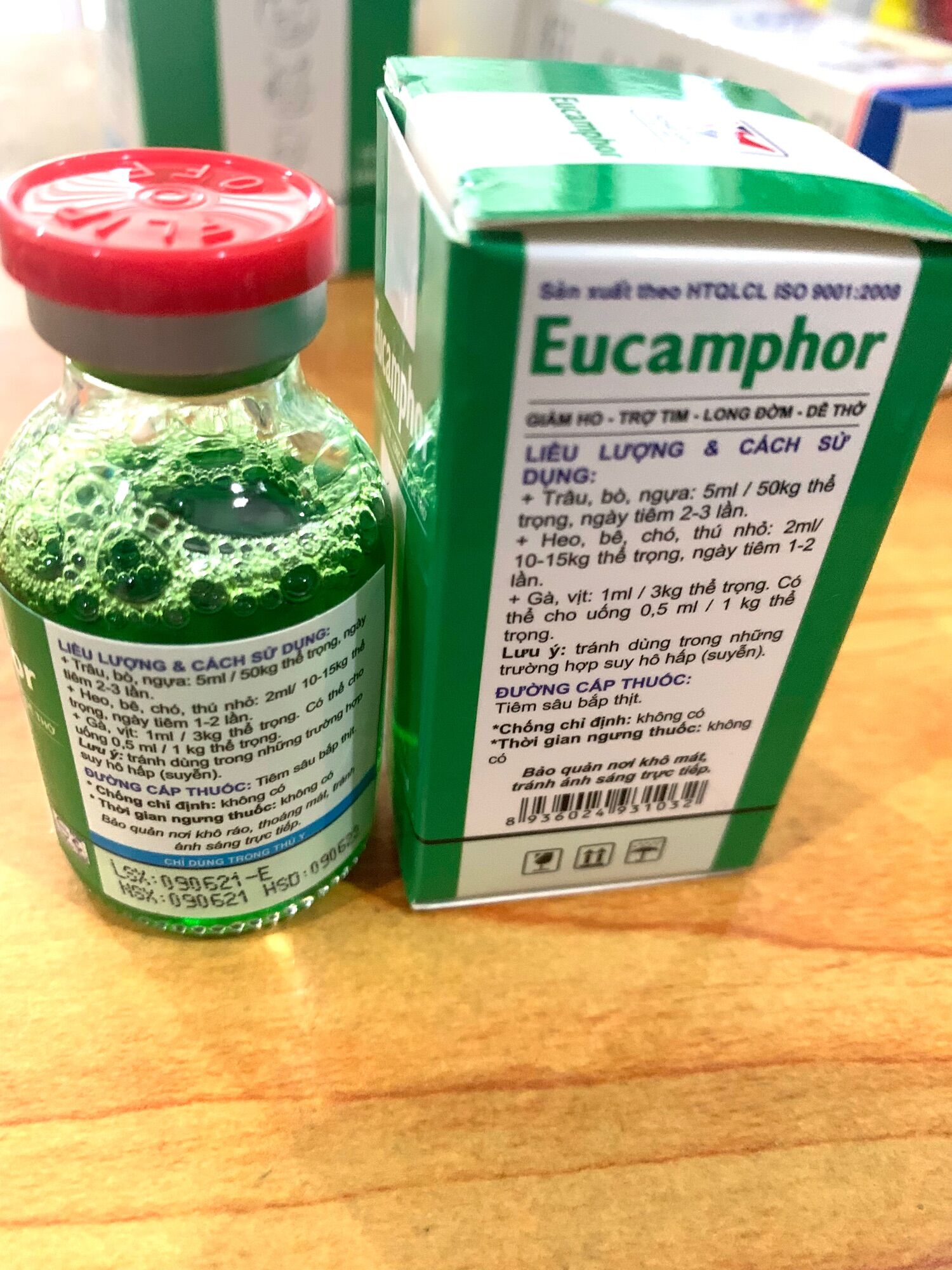Eucomphor 20 ml giảm ho, long đờm , trợ tim.