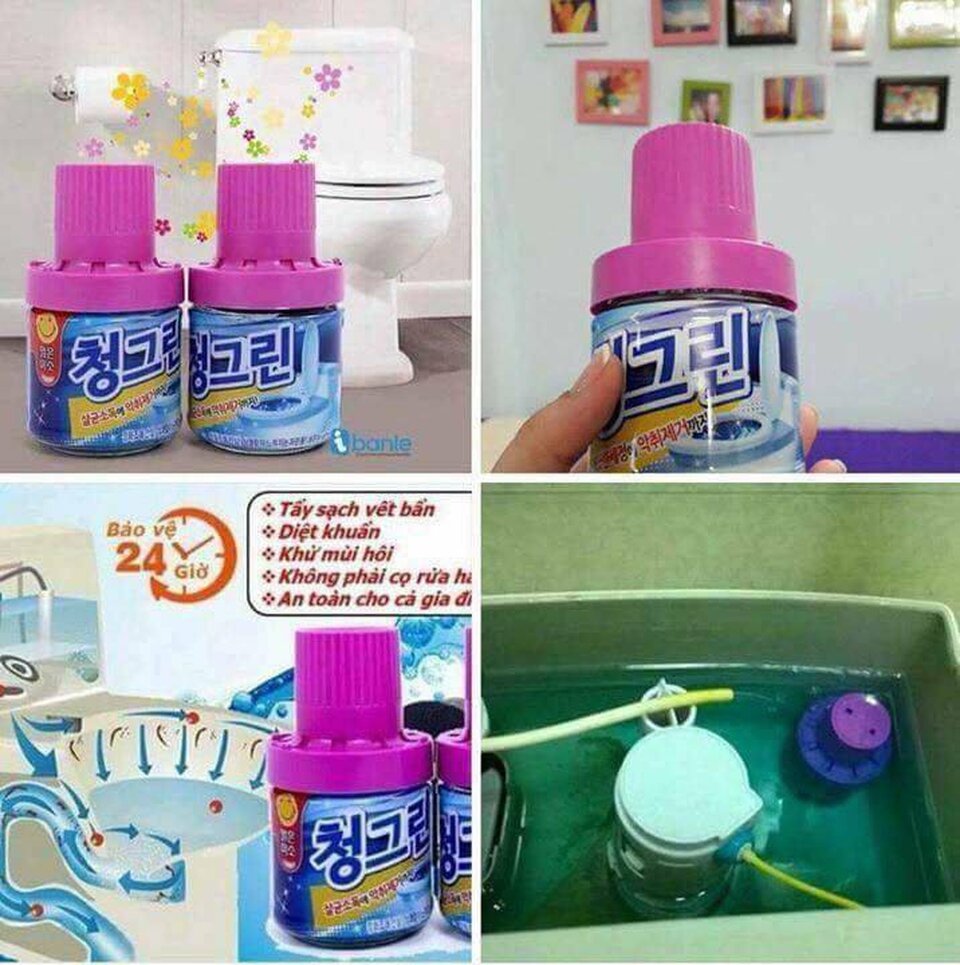 Combo 2 chai thả vệ sinh bồn cầu Hàn Quốc