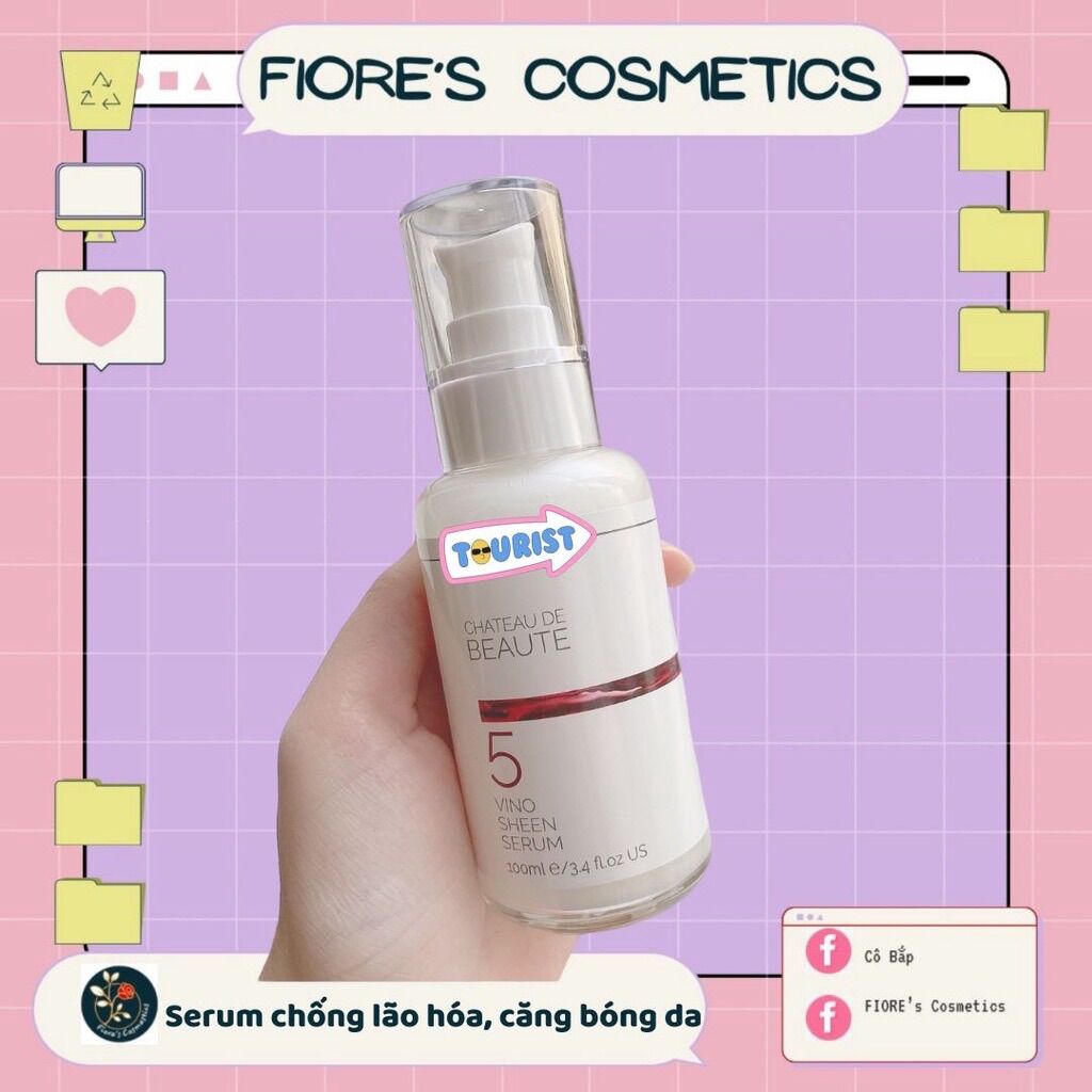 Serum dưỡng ẩm, căng bóng da Vino Sheen Serum chia nhỏ 20ml