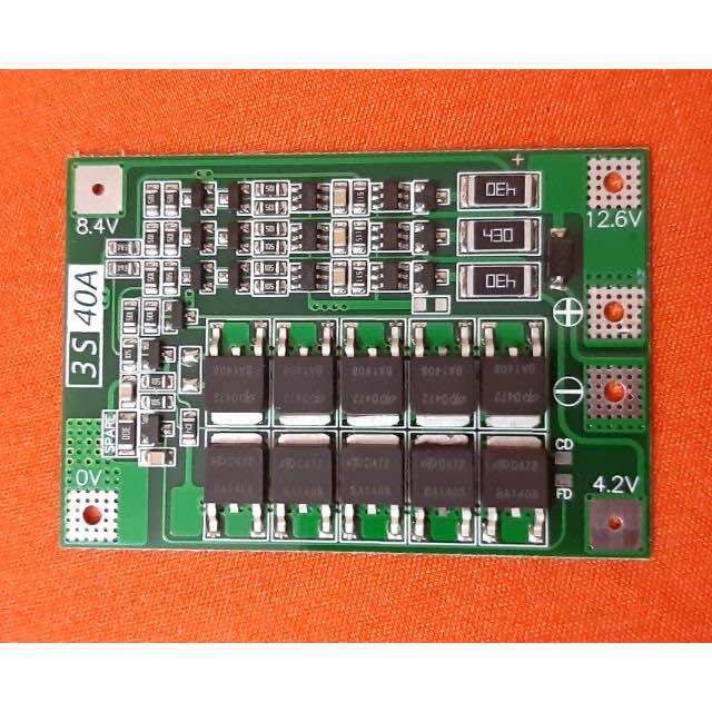 Mạch 3s40a cân bằng pin sạc xả và bảo vệ cân bằng pin lion 3.7
