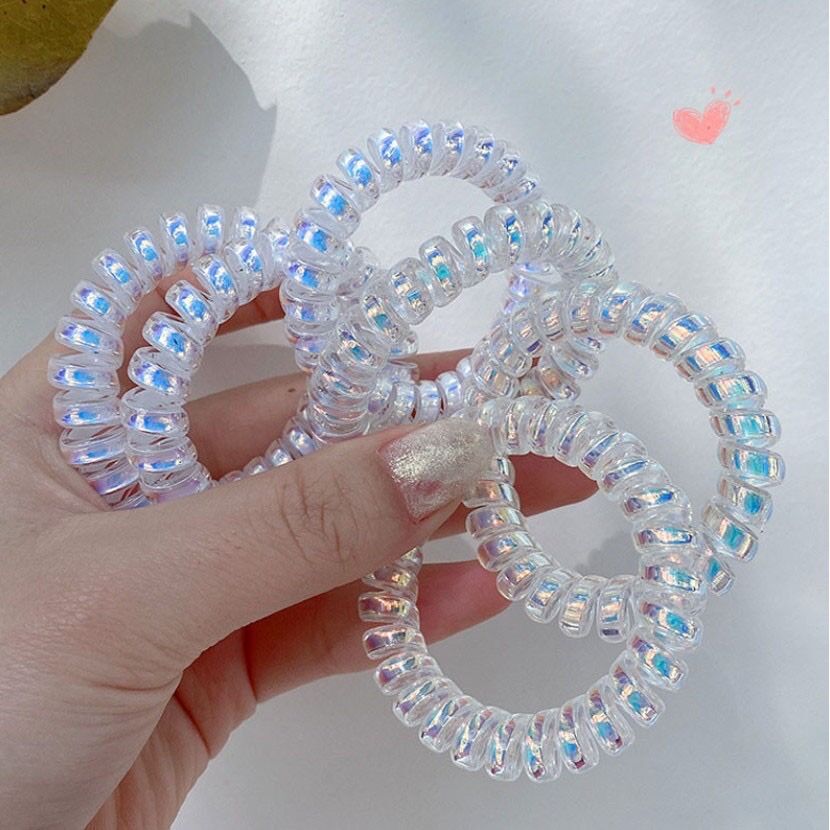 Dây cột tóc lò xo hologram Meily Store
