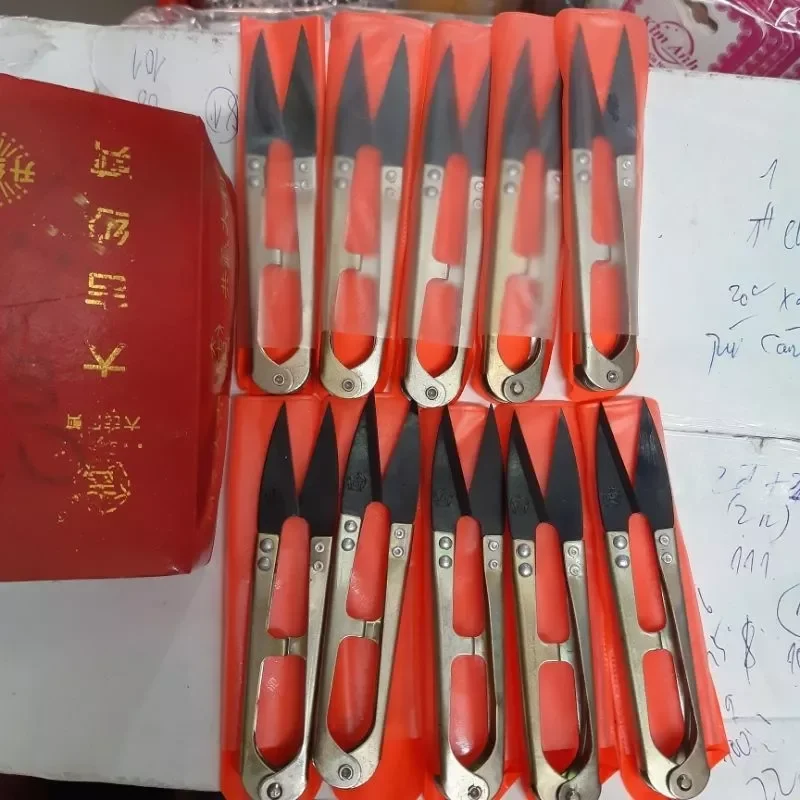 Kéo bấm chỉ bằng thép cán vàng