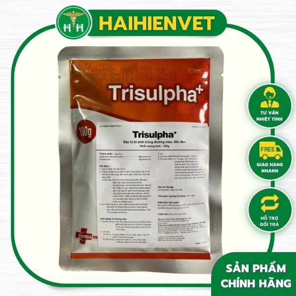 100g Trisulpha - đầu đen, kí sinh trùng máu, cầu trùng trên gà, vịt, heo