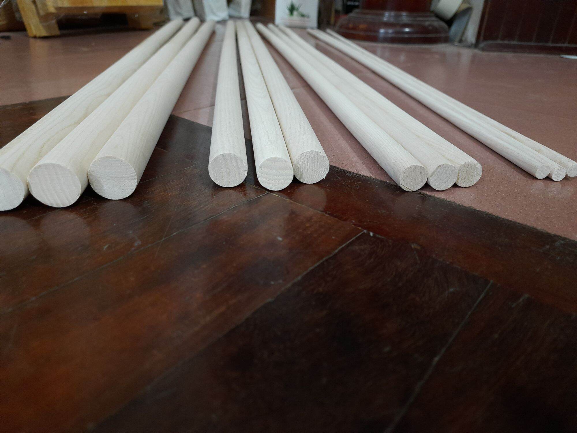 (Đẹp) Thanh Gỗ Tròn Tần Bì Dài 1m2 Phi 18mm