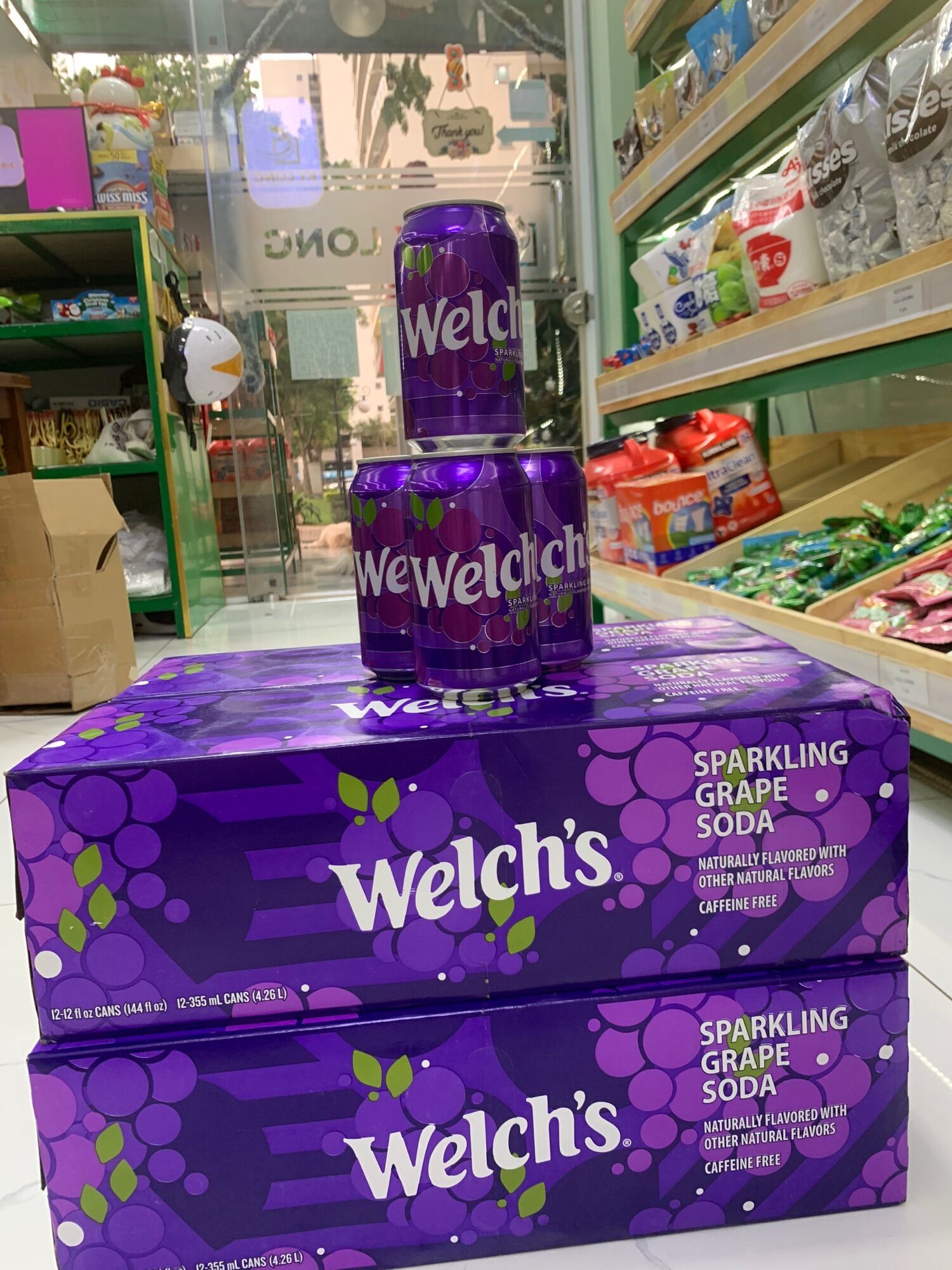 Soda Nho Welch's Sparkling Grape Sodas (355ml x 12) 09/2025