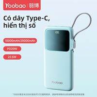 Yoobao | Pin Sạc Dự Phòng Dung Lượng Lớn 10000mAh Siêu Mỏng & Di Động PD20W Sạc Nhanh Được Chứng Nhận An Toàn Cho Máy Bay
