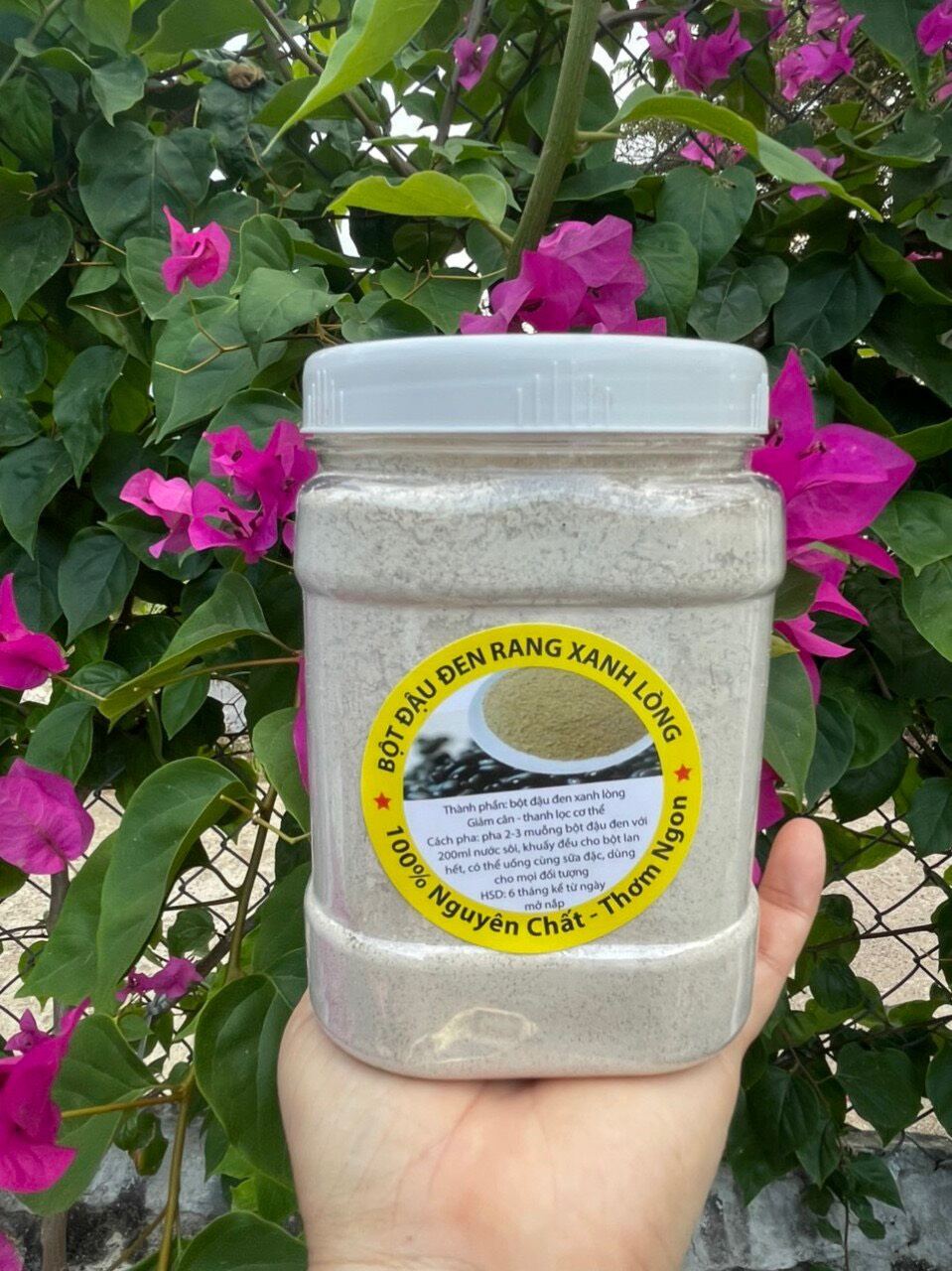 Bột đậu đen xanh lòng rang xay hũ 500 gram