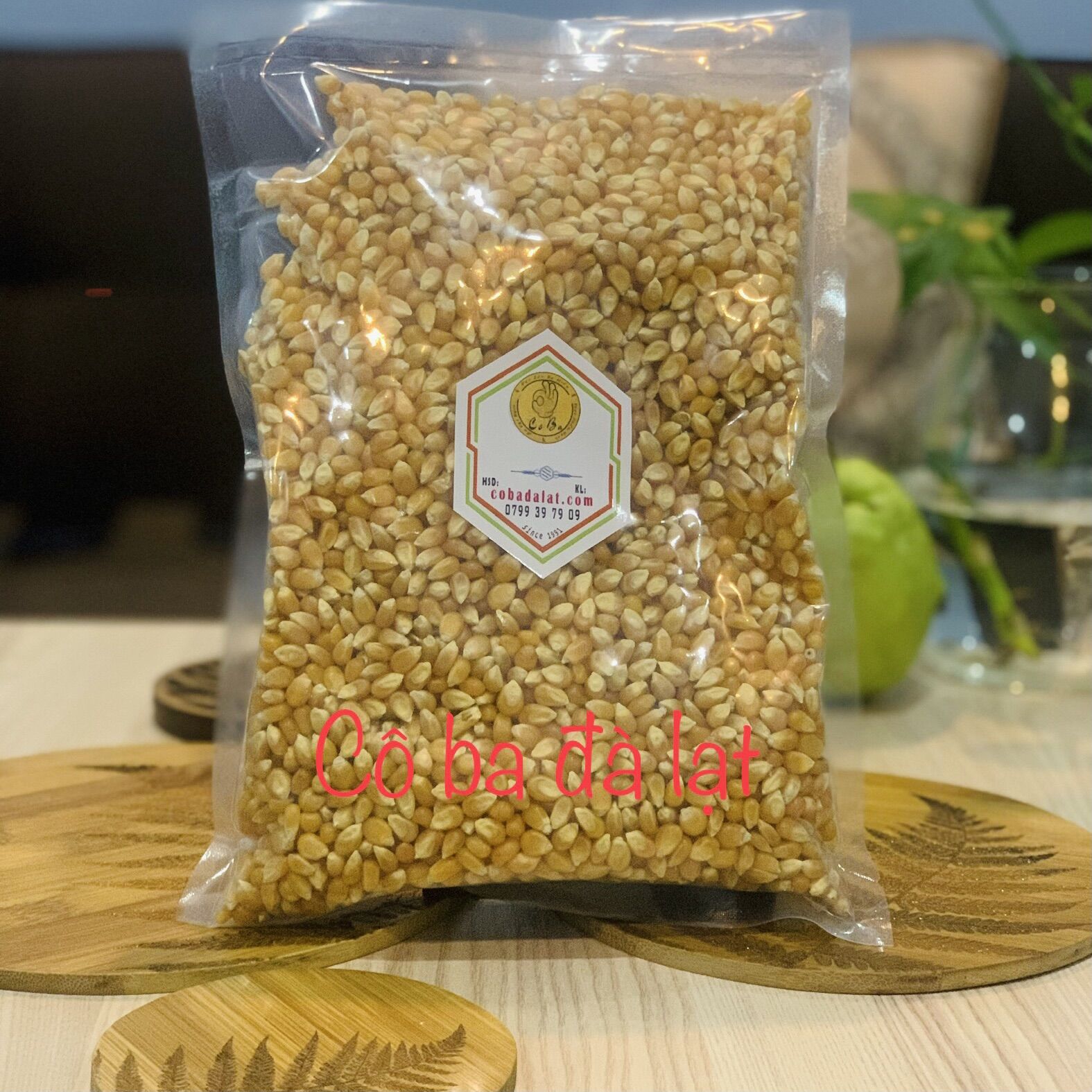 Bắp Rang Bơ Nổ Đều 100% cô ba đà lạt - Gói 1 ký