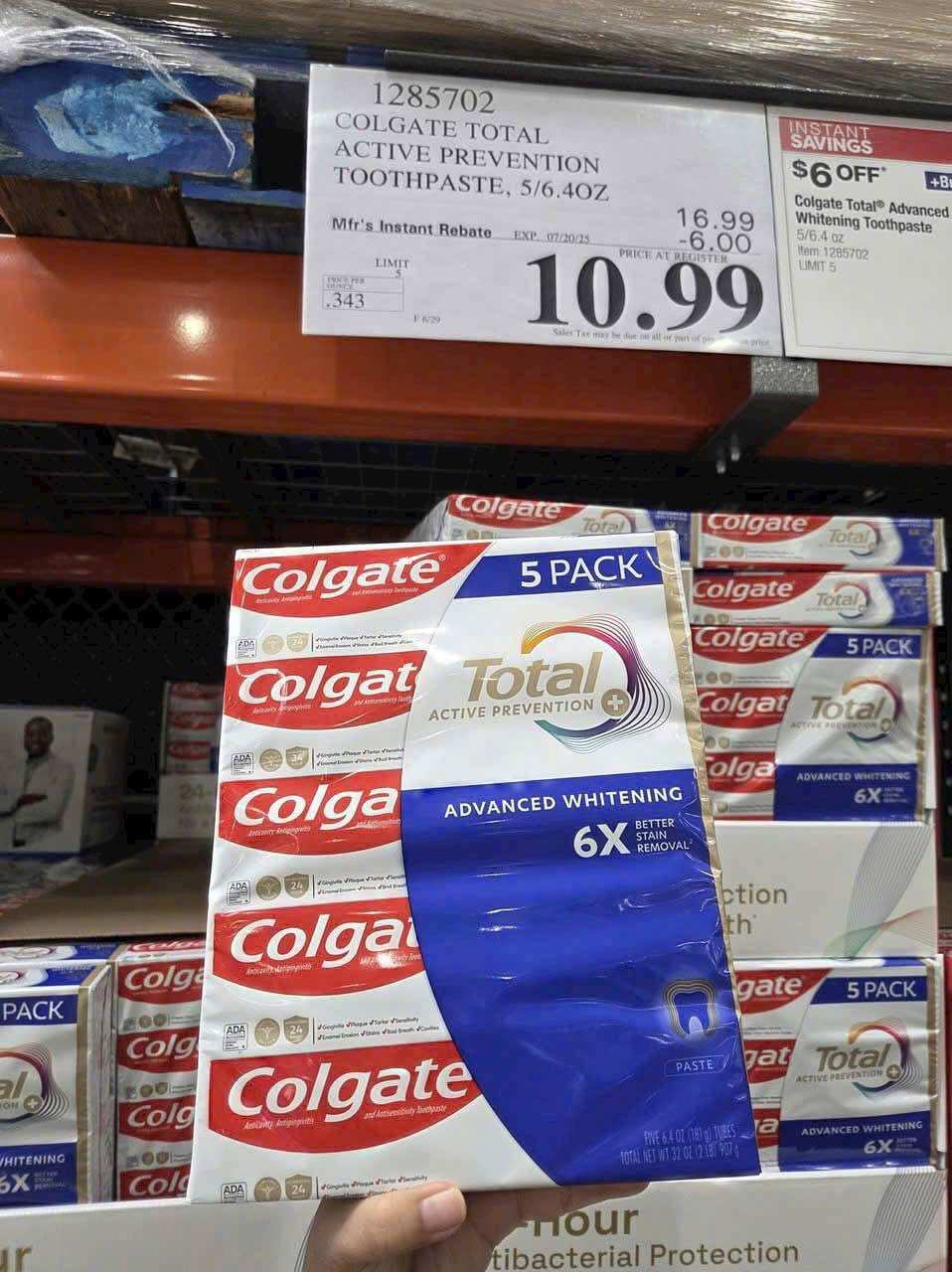 Colgate Total Advanced Whitening Toothpaste Set 5 Pack from America