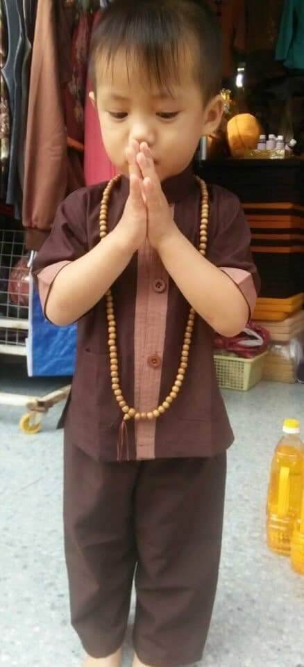 Đồ đi chùa bé trai#mẫu bé trai đi chùa