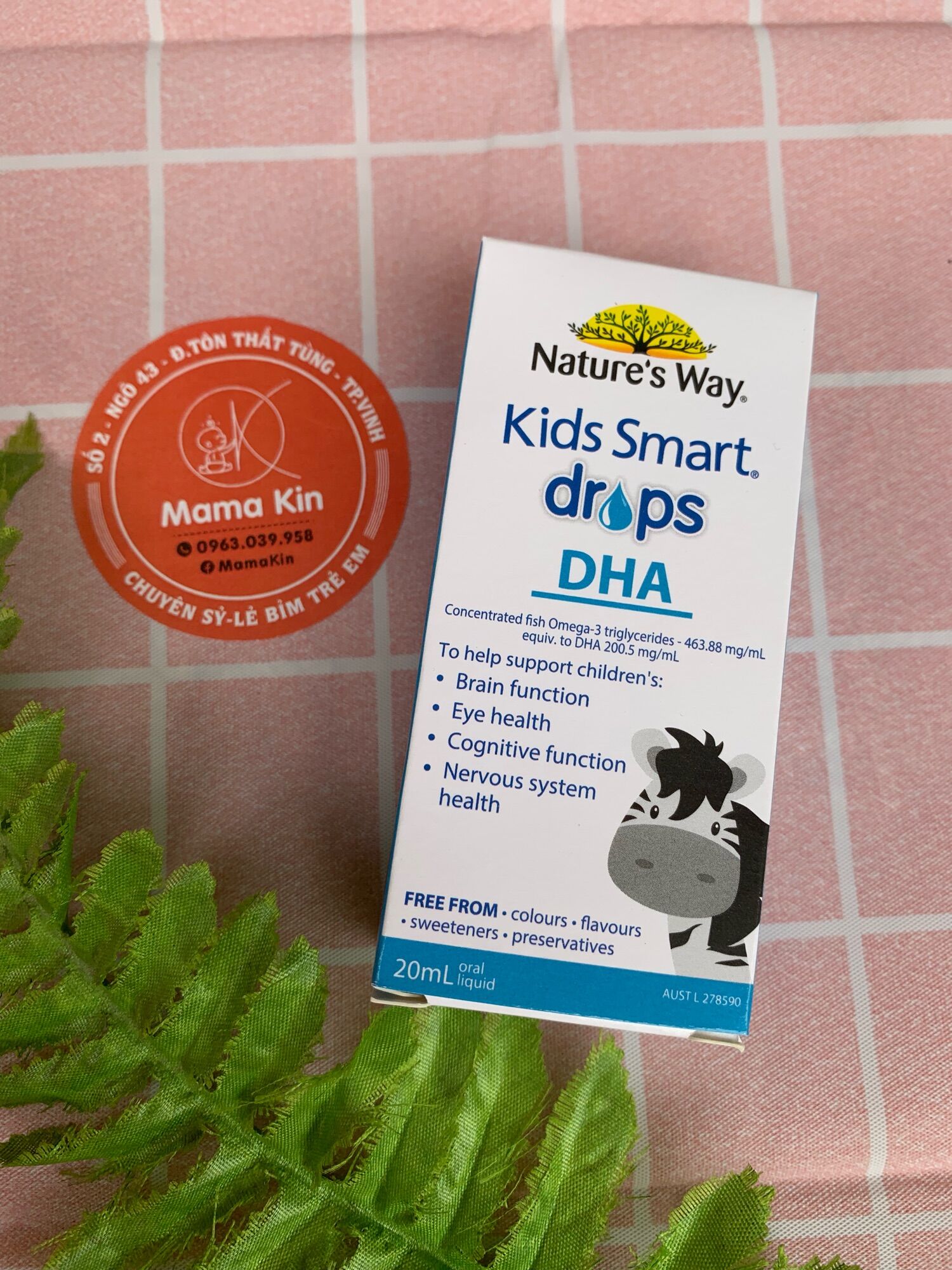 Dha dạng giọt nature’s way kids smart drops dha cho bé thông minh, mắt sáng
