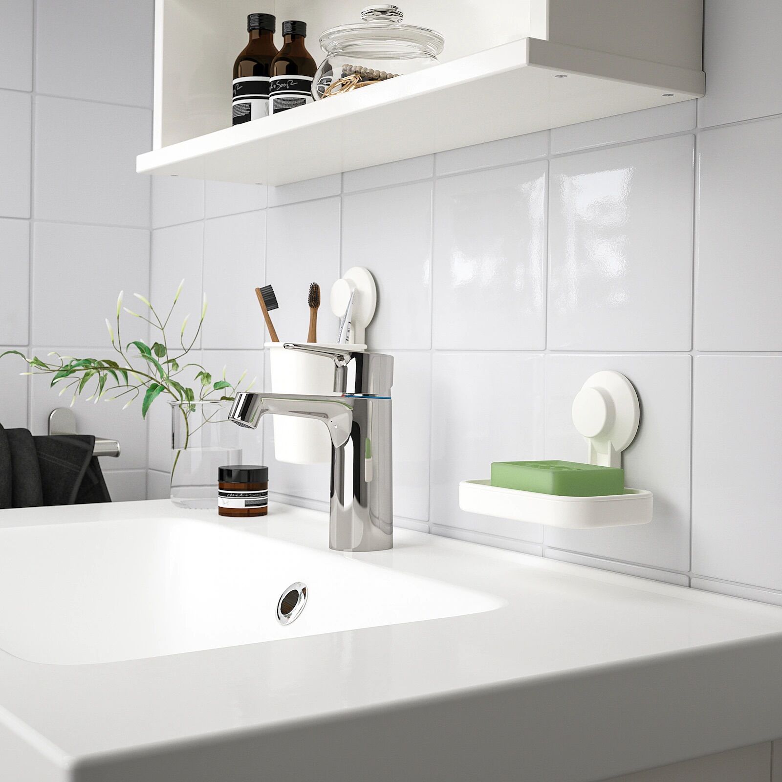 Ống cắm bàn chải 18cm cao cấp IKEA