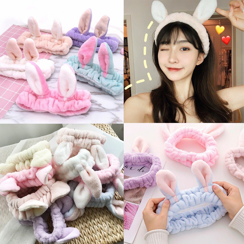 [HCM]Băng đô tai thỏ vải nhung 3D