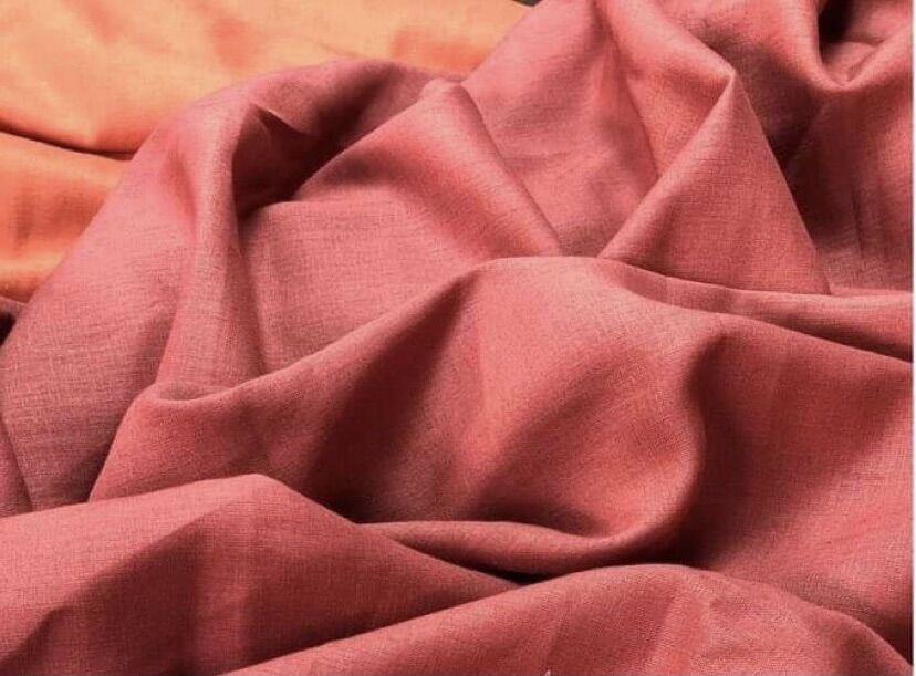 Free ship - Vải Linen bột màu Hồng & cam
